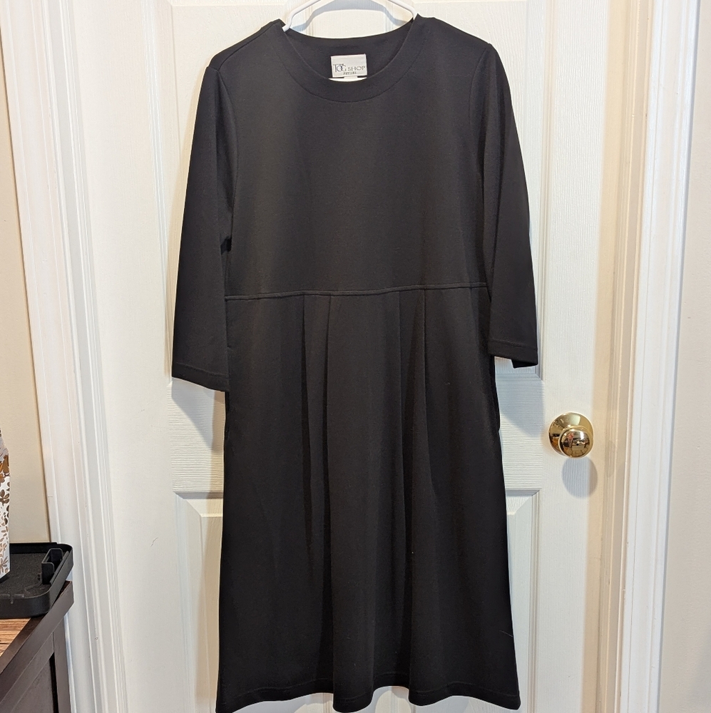 The Tog Shop Petites Size Large P Black Fit‎ And Flare Comfortable Dress